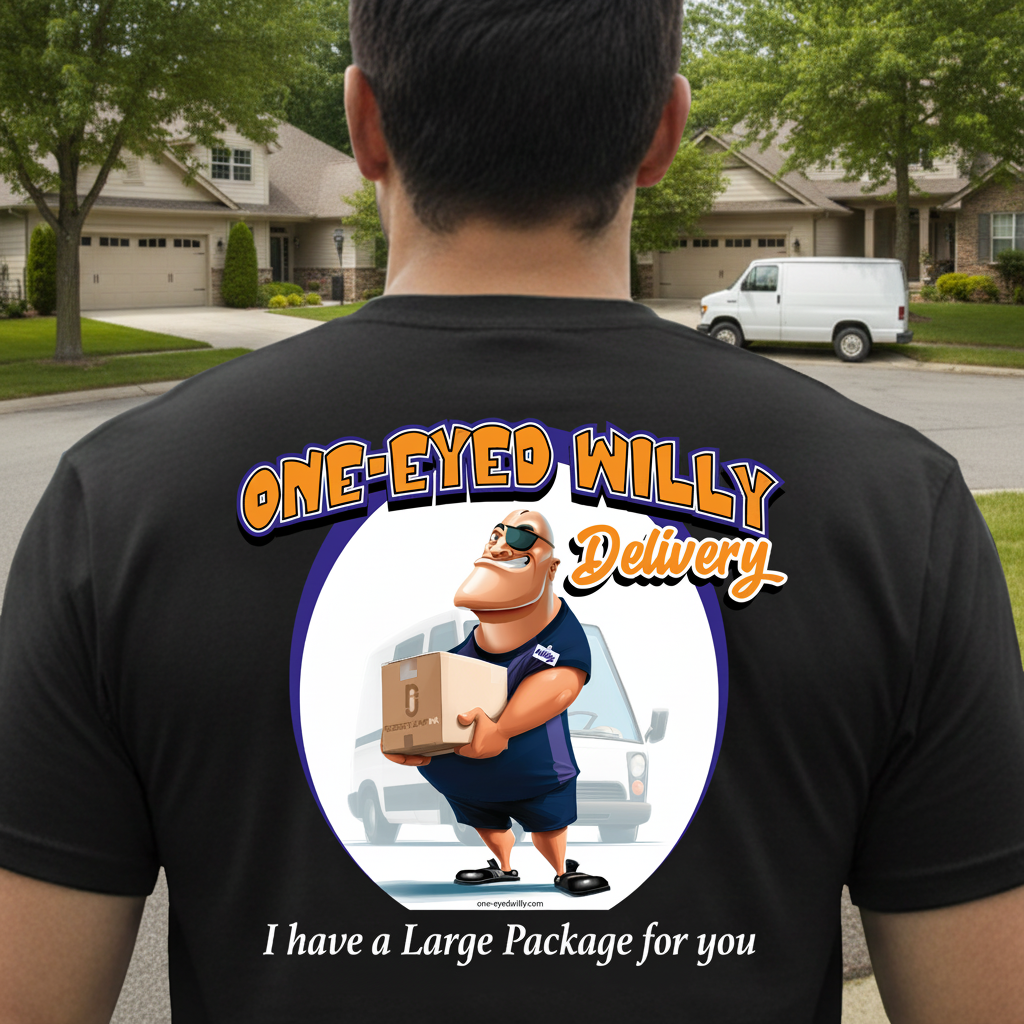 One-Eyed Willy Delivery - Suburban & White Step Van Background