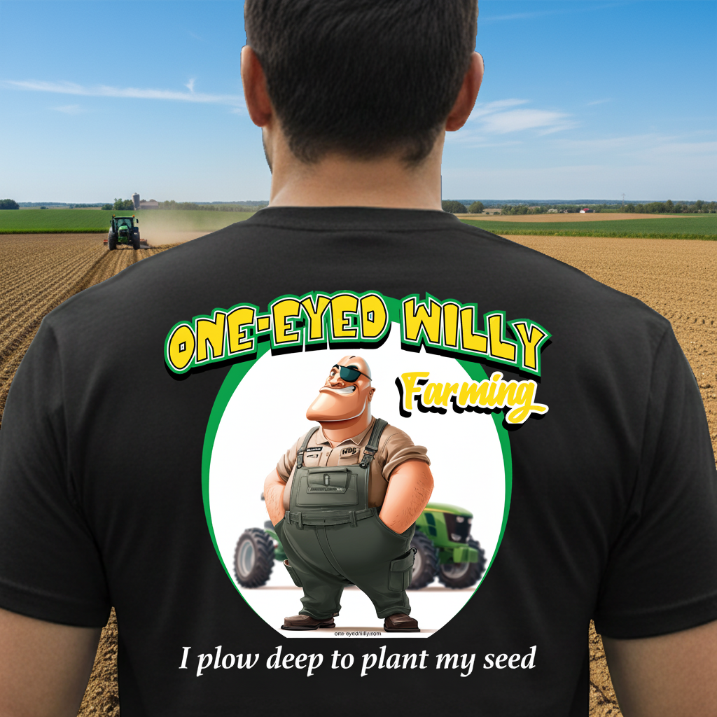 One-Eyed Willy Farming - Green Tractor Field Background