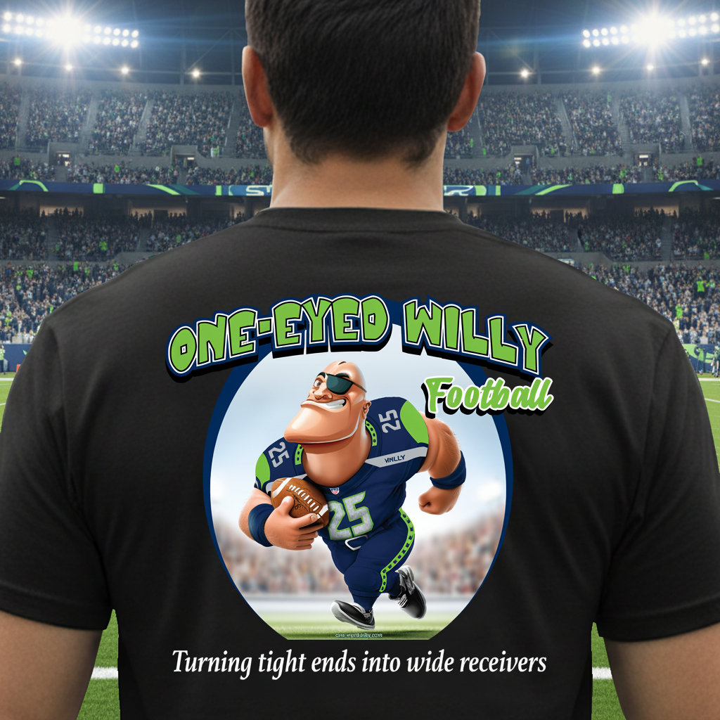 One-Eyed Willy Football SEA - Navy & Lime Green Stadium Background