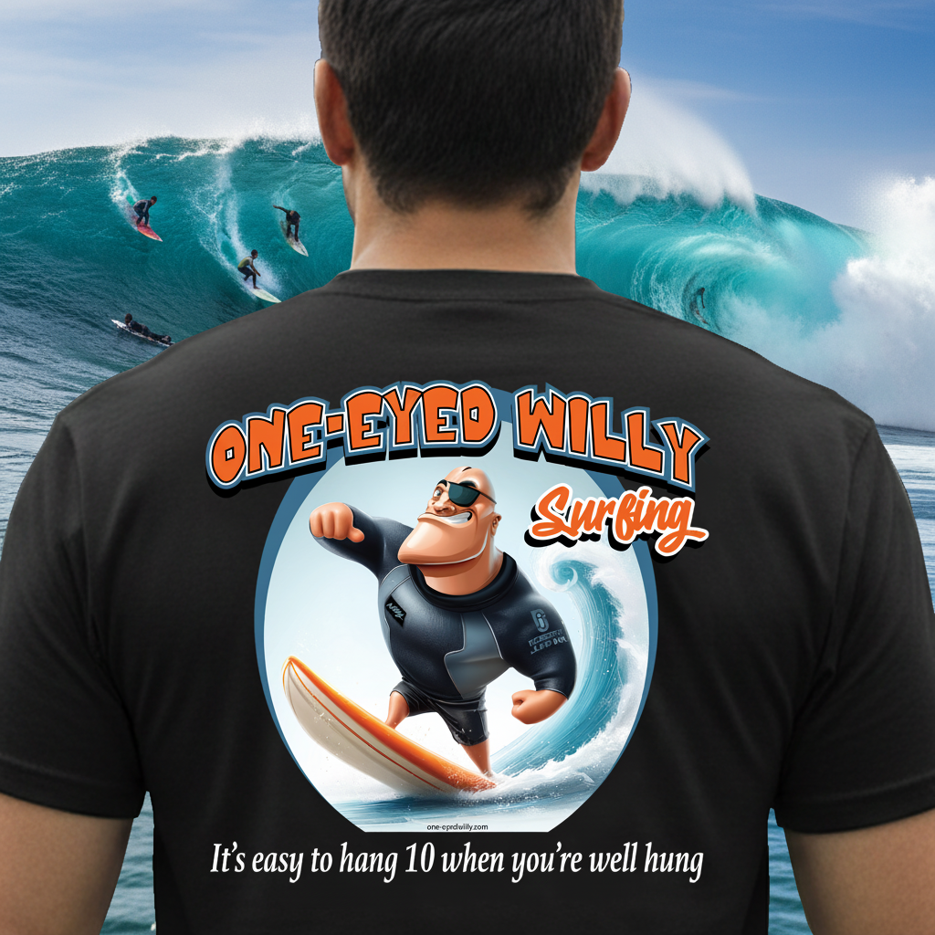 One-Eyed Willy Surfing - Ocean Wave Background